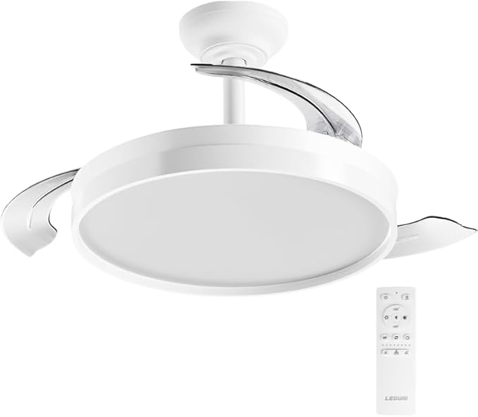 Ventilador de Techo LED Silencioso con Luz Regulable