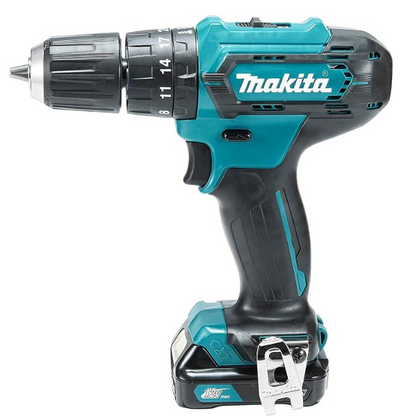 Taladro Atornillador-Percutor MAKITA a Batería y Accesorios