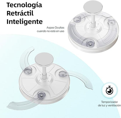 Ventilador de Techo LED Silencioso con Luz Regulable